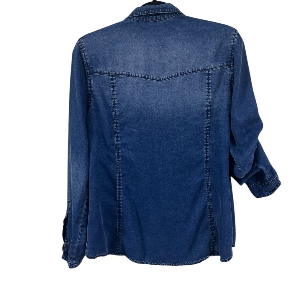 Bella Dahl Blue Button Down Shirt - Picture 3 of 4